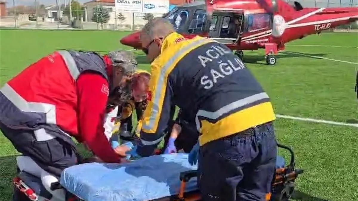 Kulu’da kalp rahatsızlığı geçiren vatandaşa hava ambulansı