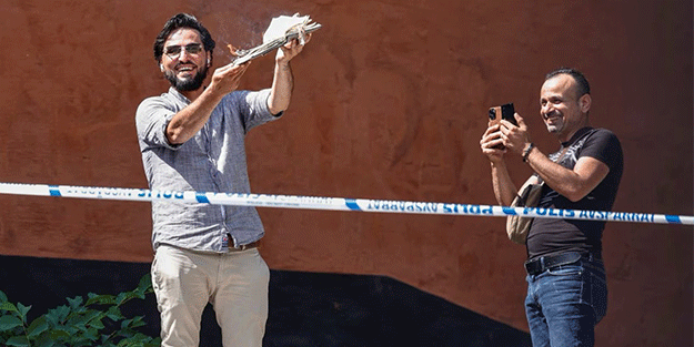 Kur'an-ı Kerim'i yakanı değil durdurmak isteyeni gözaltına aldılar! Lanet olsun size