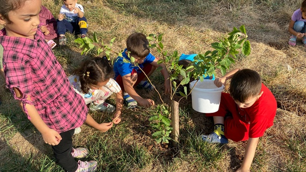 Kur’an kursu öğrencileri ağaç dikimi yaptı