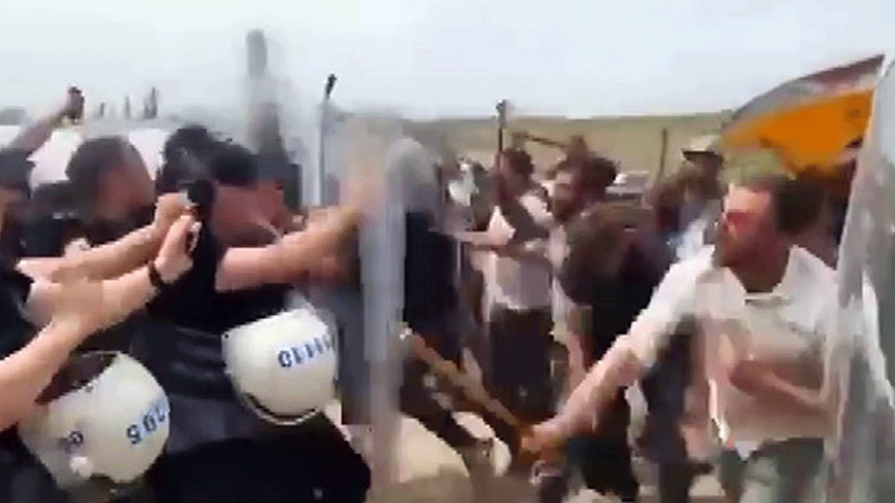 Kurban satıcıları polise saldırdı, kurban pazarı karıştı!