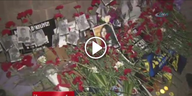 Kurbanların anısına karanfil bırakıldı