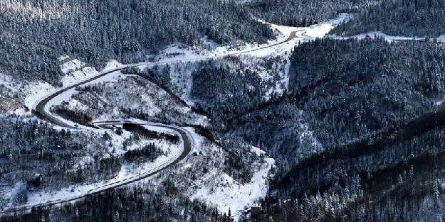 Küre Dağlarında kar yağışı etkili oldu