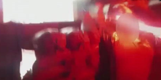 Kurşunun askerin kafasını teğet geçtiği an!