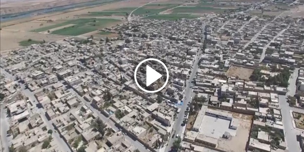 Cerablus havadan böyle görüntülendi