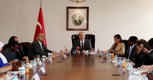 Kurtulmuş yabancı basın mensuplarını kabul etti