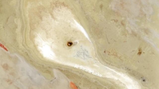 Kuruyan Sava Gölü uzaydan böyle görüntülendi