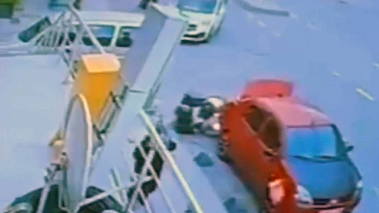 Kuryenin can pazarı kamerada!