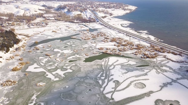 Kuş cenneti buz tuttu! İşte o manzara