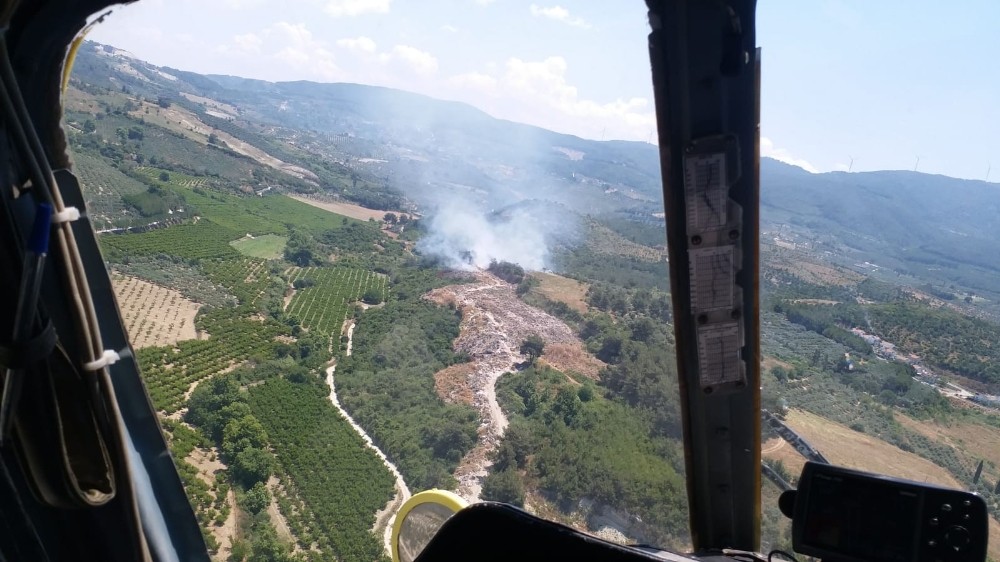 Kuşadası’nda çöplük yangını 