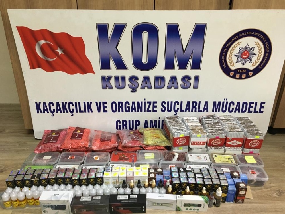 Kuşadası’nda kaçak sigara ve tütün operasyonu 
