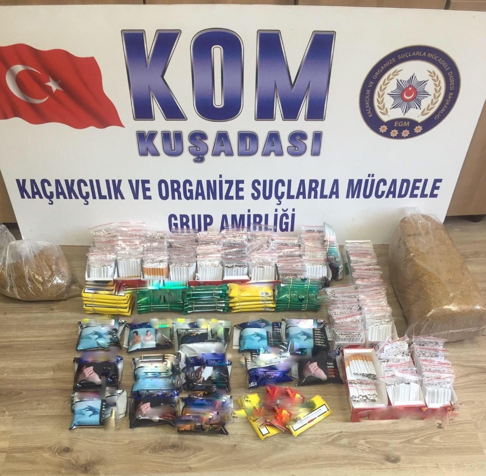 Kuşadası’nda kaçak tütün operasyonu 
