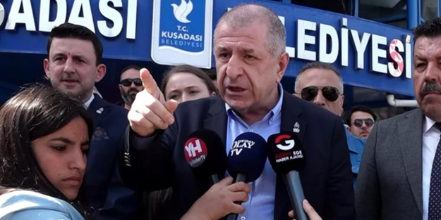 Kuşadası'nda Ümit Özdağ'ı delirten sorular! Basın toplantısını yarıda kesti