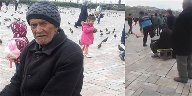Kuşçu amcaya yapılan muamele vatandaşı isyan ettirdi