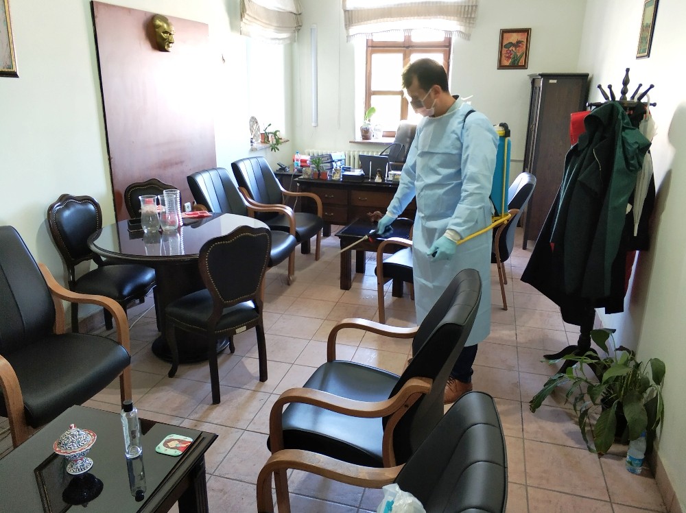 Kütahya Adliyesi’nde Korona virüse karşı önlemler arttırıldı 