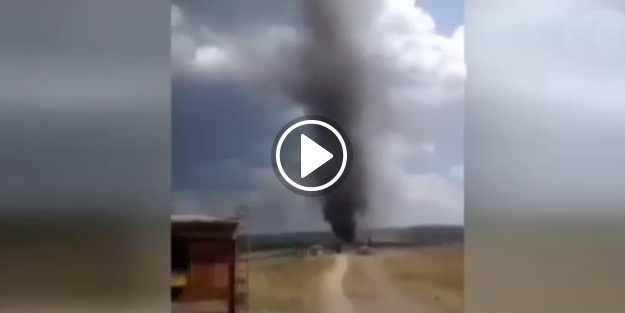 Kütahya'da dev hortum böyle görüntülendi