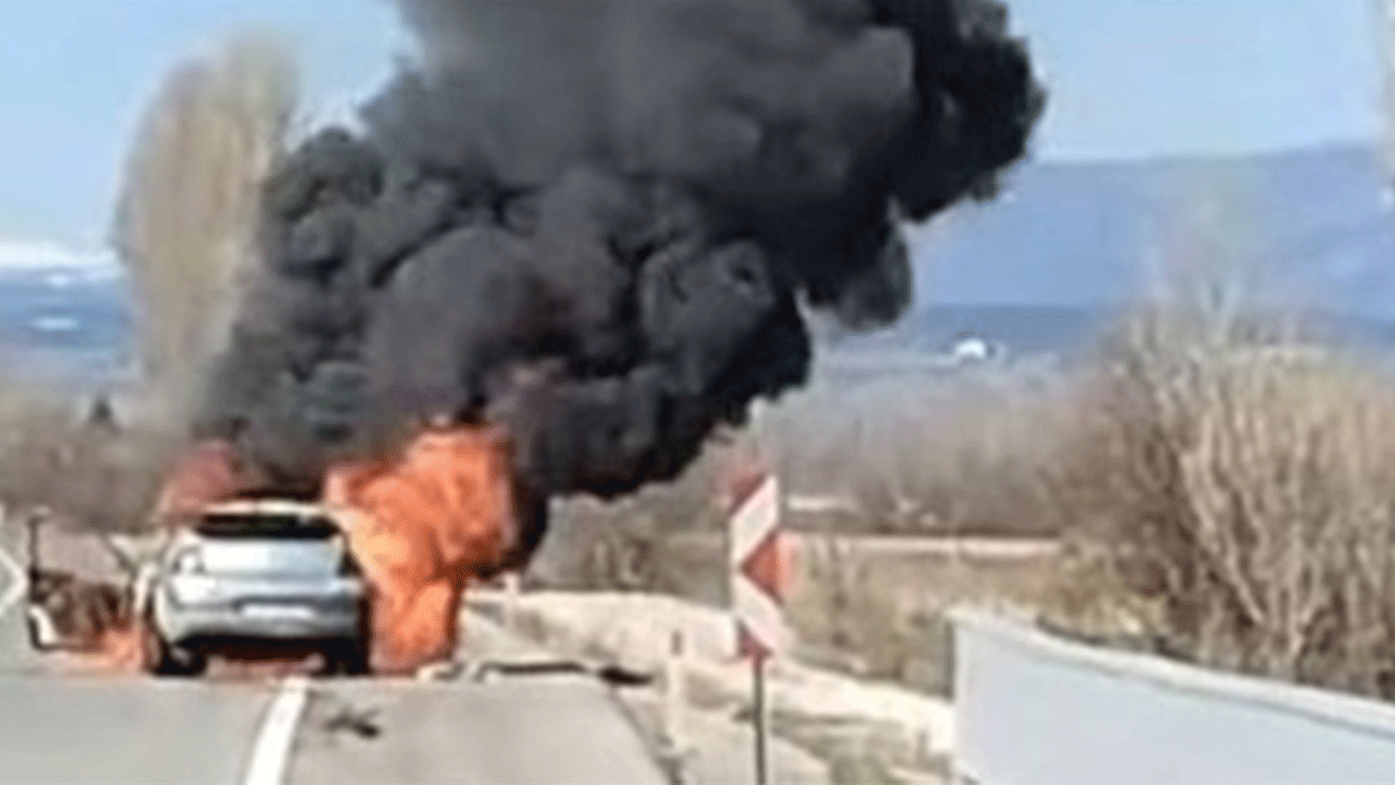 Kütahya'da korkutan anlar: Alev alev yandı!