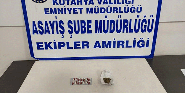 Kütahya’da şüpheli 2 şahsın üzerinde uyuşturucu ele geçirildi