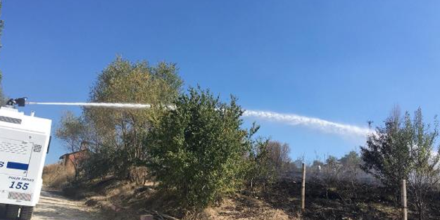 Kütahya'daki arazi yangını, TOMA yardımıyla söndürüldü