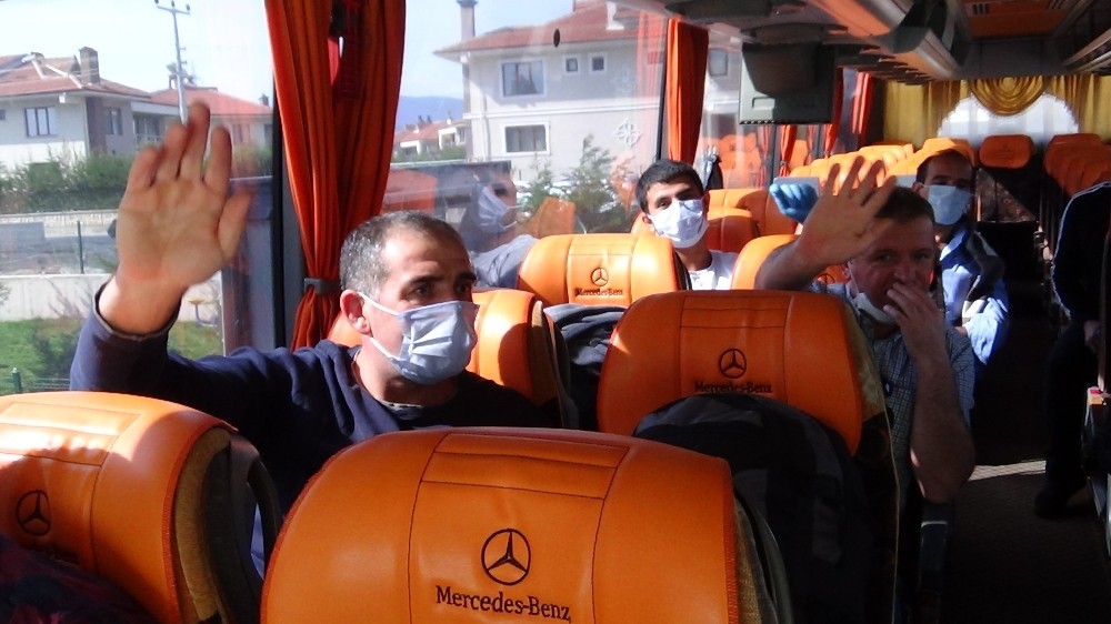 Kütahya’ya getirilen 334 Türk işçisinin karantina süreci tamamlandı 