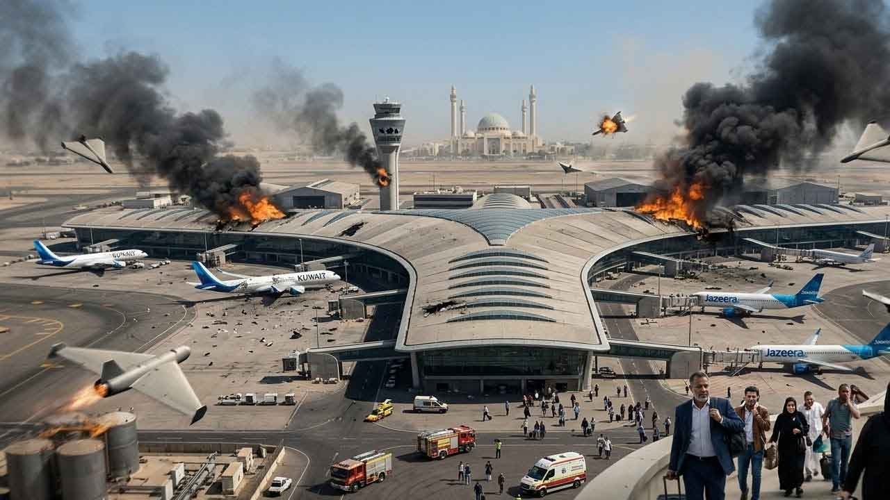 Kuveyt'te alarm! İran'ın İHA'ları havalimanını vurdu!