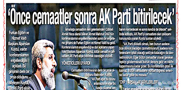 Kuytul Hoca’dan Bugün’e yalanlama