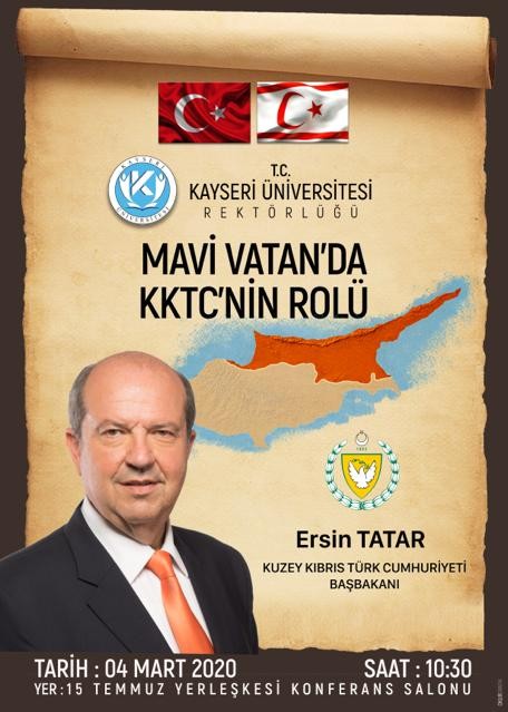 Kuzey Kıbrıs Türk Cumhuriyeti (KTTC) Başbakanı Kayseri Üniversitesi’nde 