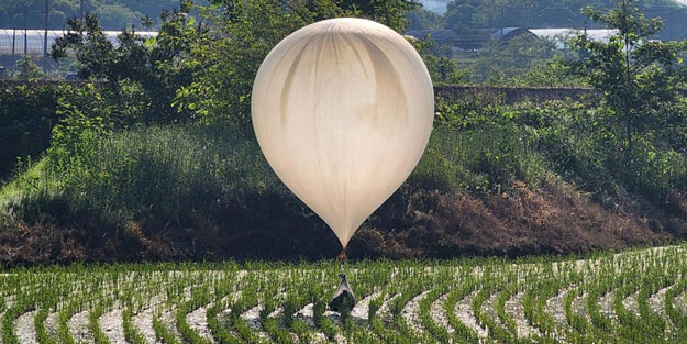 Kuzey Kore ve Güney Kore arasında çöp balonu gerilimi