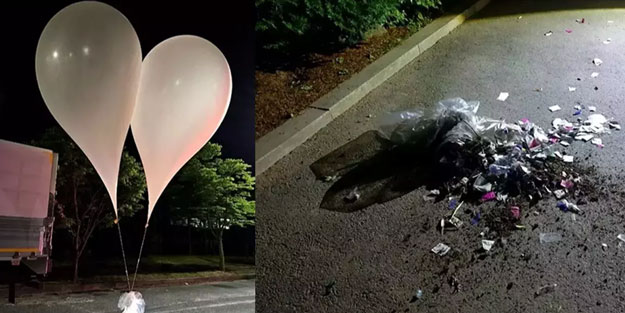 Kuzey Kore'den "çöp balonu" tahriki! Örtülü bir savaş yürütülüyor