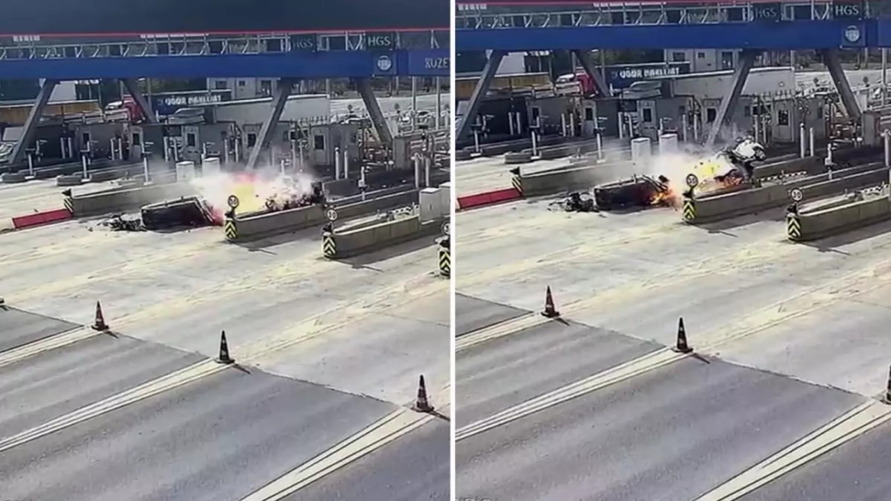 Kuzey Marmara Otoyol gişesinde feci kaza: Füze gibi hızlı geldi, yanarak can verdi