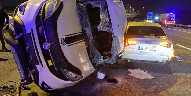 Kuzey Marmara Otoyolu'nda 3 araç birbirine girdi