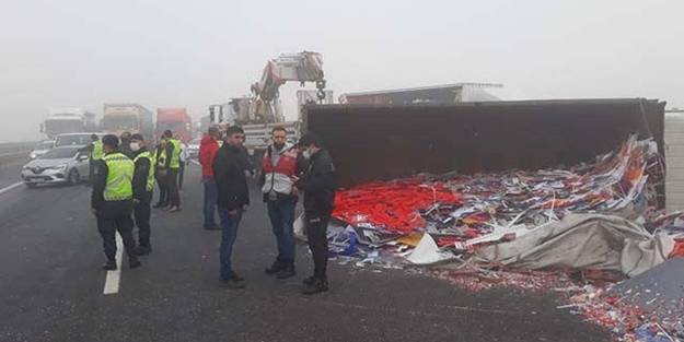 Kuzey Marmara Otoyolu'nda kaza! Uzun araç kuyrukları oluştu