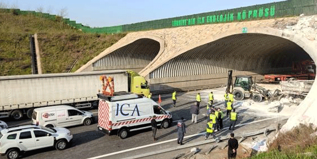 Kuzey Marmara Otoyolu'nu kilitleyen kaza