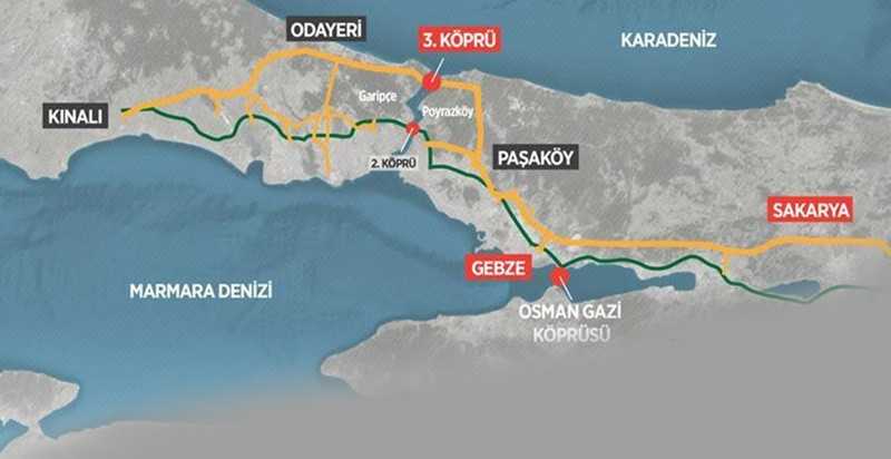 Kuzey Marmara otoyolunun güncel fiyat tablosu ortaya çıktı!
