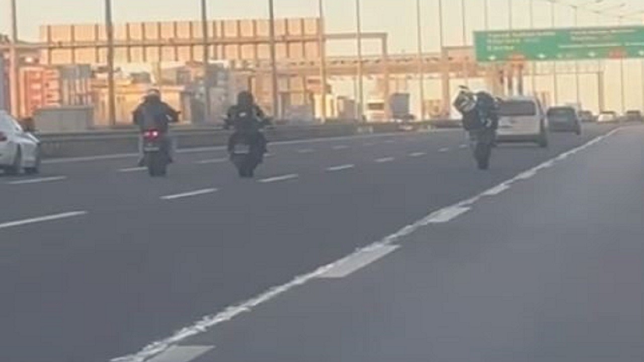 Kuzey Marmara'da motosikletli akrobasi