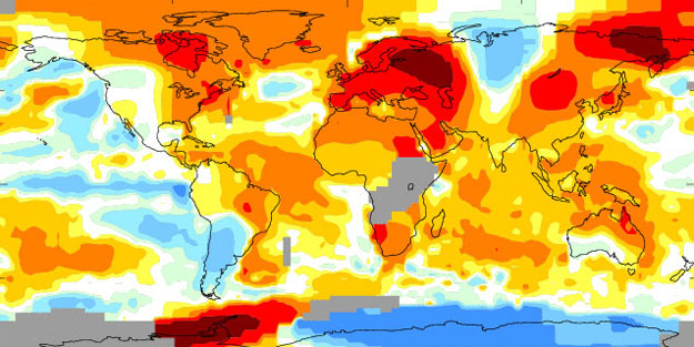 Kuzey yarımkürede rekor sıcaklığa ulaşıldı