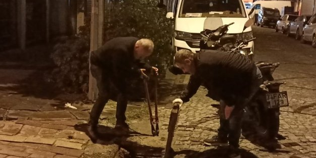 Lağımdan uyuşturucu çıktı