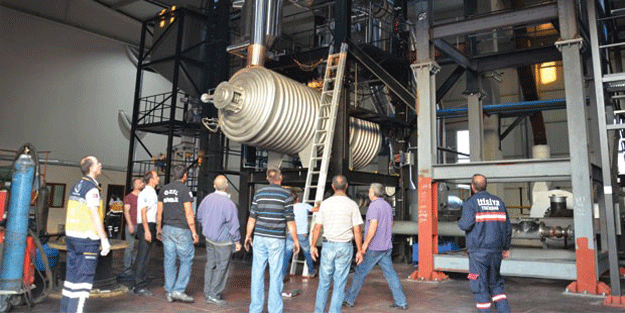 Lastik Eritme kazanında korkunç olay