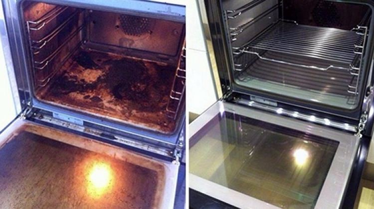Lekelerle dolu bir fırını temizlemenin kolay yolu