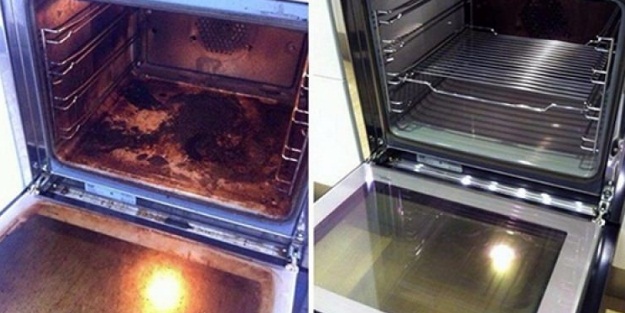 Lekelerle dolu bir fırını temizlemenin pratik yolu