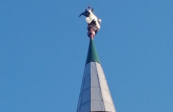 Leyleğin imdadına itfaiye yetişti