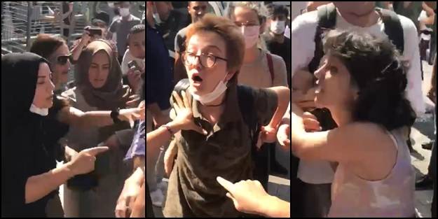 LGBT'li sapkınlardan başörtülülere alçak saldırı!