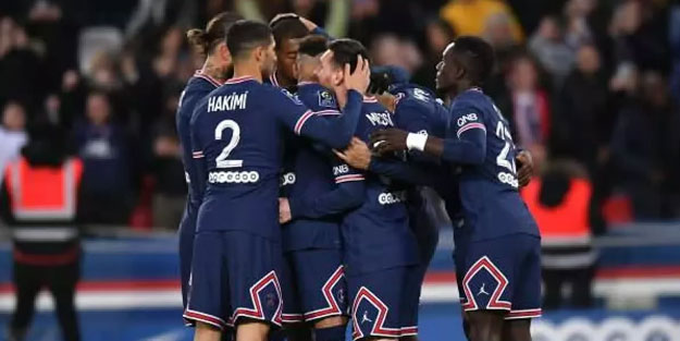 Lider PSG, Lorient'ı 5 golle yendi
