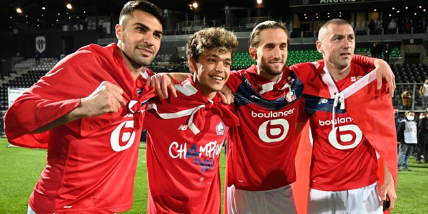 Lille, Burak Yılmaz, Yusuf Yazıcı ve Zeki Çelik'le şampiyonluğa ulaştı
