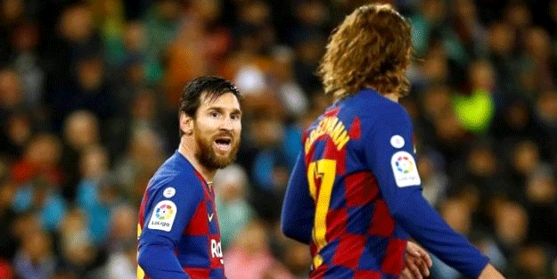 Lionel Messi ile Antoine Griezmann birbirine girdi
