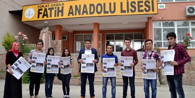 Liselilerden Osmanlıca gazete