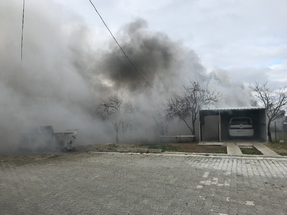 Lokma pişirilirken baraka alev aldı 
