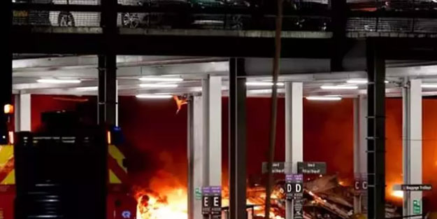 Londra Luton Havalimanı'nda yangın! Tüm uçuşlar askıya alındı