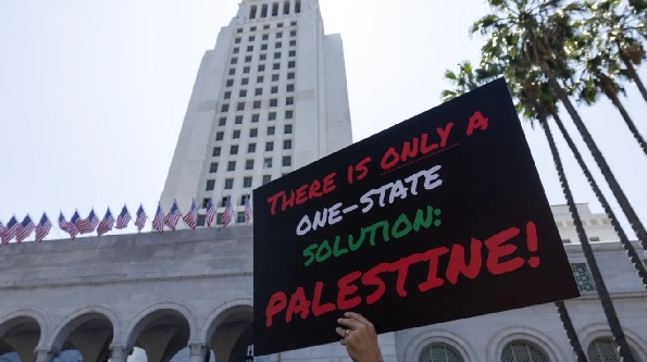 Los Angeles'ta Filistin için kamp kurdular