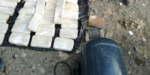 LPG tankının içinden 36 kilo eroin çıktı