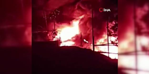 Lübnan'da yakıt deposunda korkutan patlama!